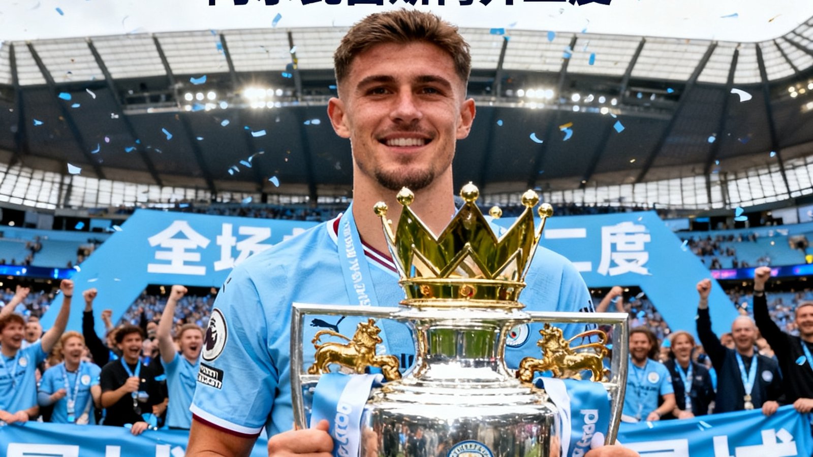 英超战报封面：曼城3-1热刺，阿尔瓦雷斯梅开二度，全场最佳球员捧杯